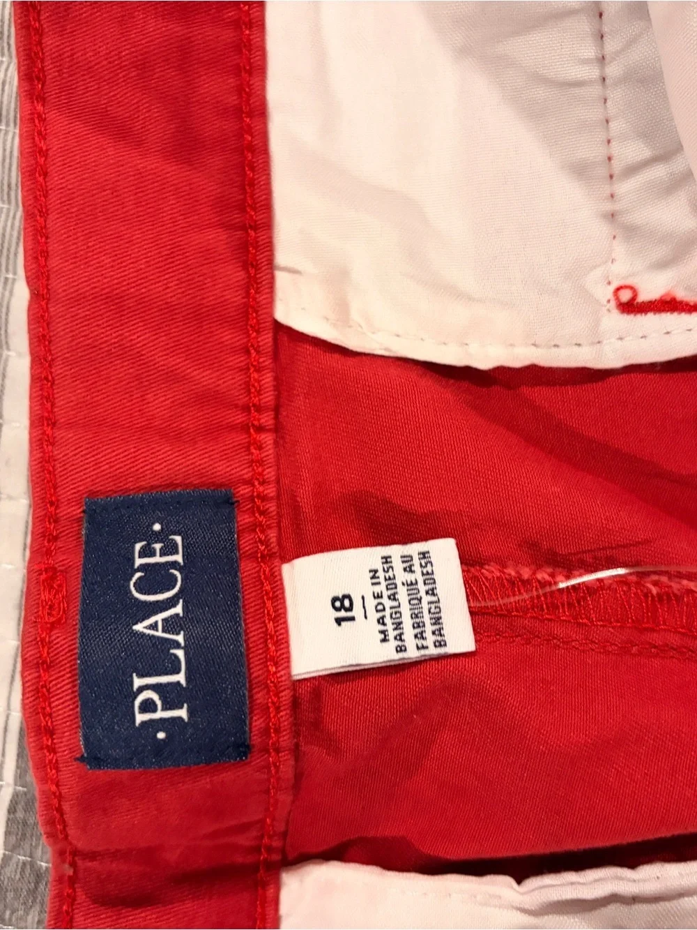NWT Children’s Place Boys Size 18 Red Chino Pants